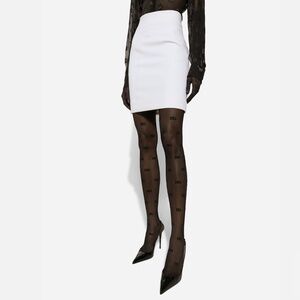 Dolce & Gabbana Cream Wool Crepe Pencil Skirt